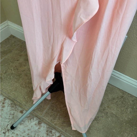 Sugar + Lip2 Romantic Ruffle Maxi Wrap Dress Tie Waist Small - Picture 4 of 6